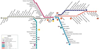 नक्शा साओ पाओलो के CPTM