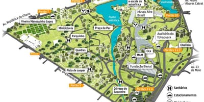 नक्शे के Ibirapuera पार्क साओ पाउलो