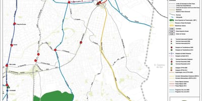 नक्शे के Ipiranga साओ पाउलो - सार्वजनिक transports