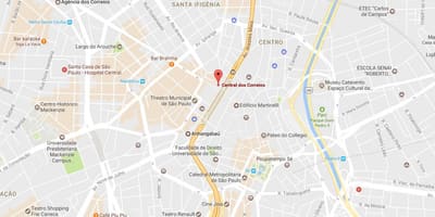 नक्शे के Palácio dos Correios साओ पाउलो
