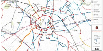 के नक्शे से साओ पाउलो - सार्वजनिक transports