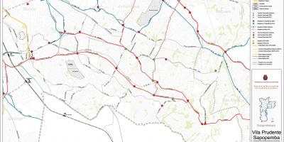 नक्शे के विला Prudente साओ पाउलो - सार्वजनिक transports